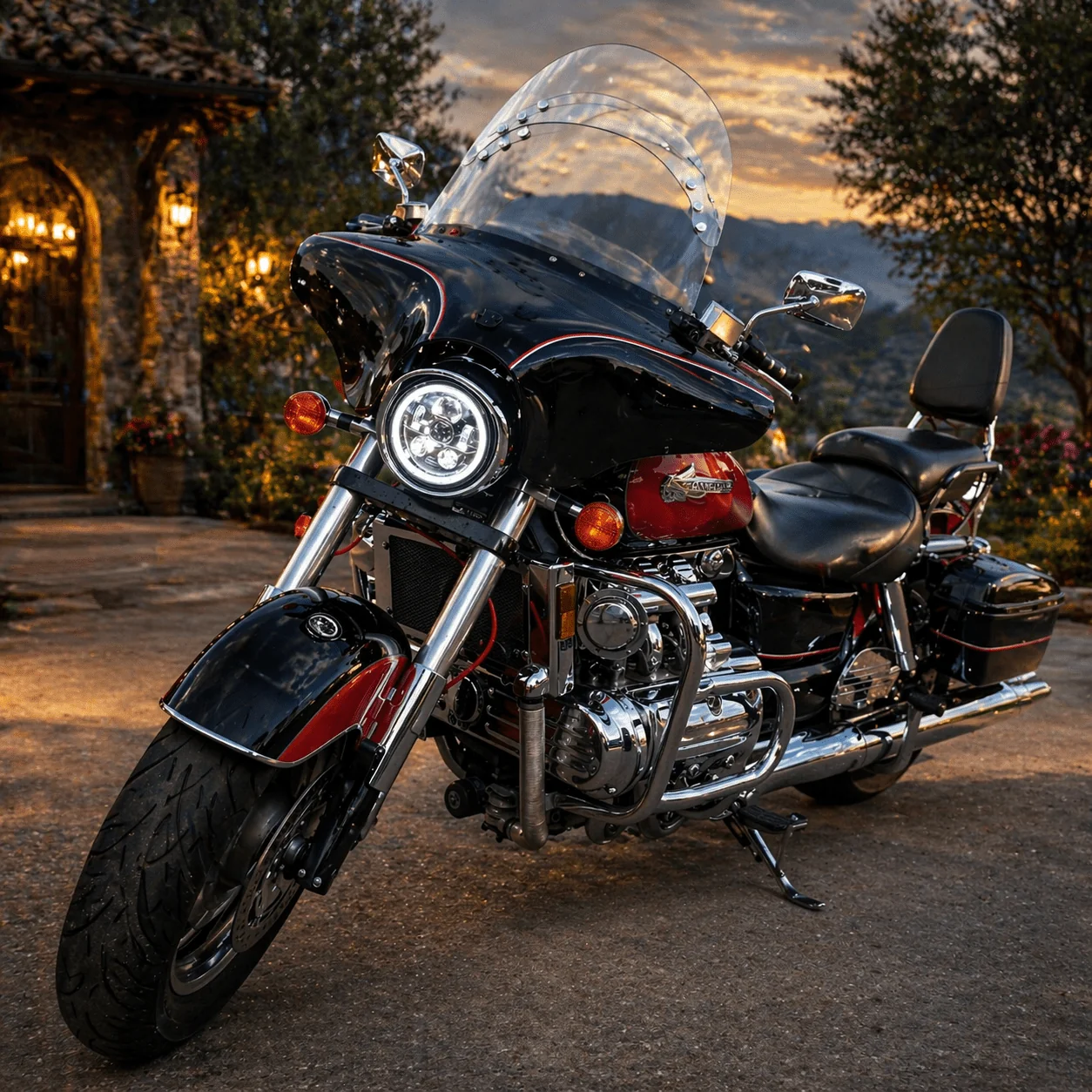 Eagle Lights 1997-2003 Honda Valkyrie Round Projection LED Headlight - Image 7
