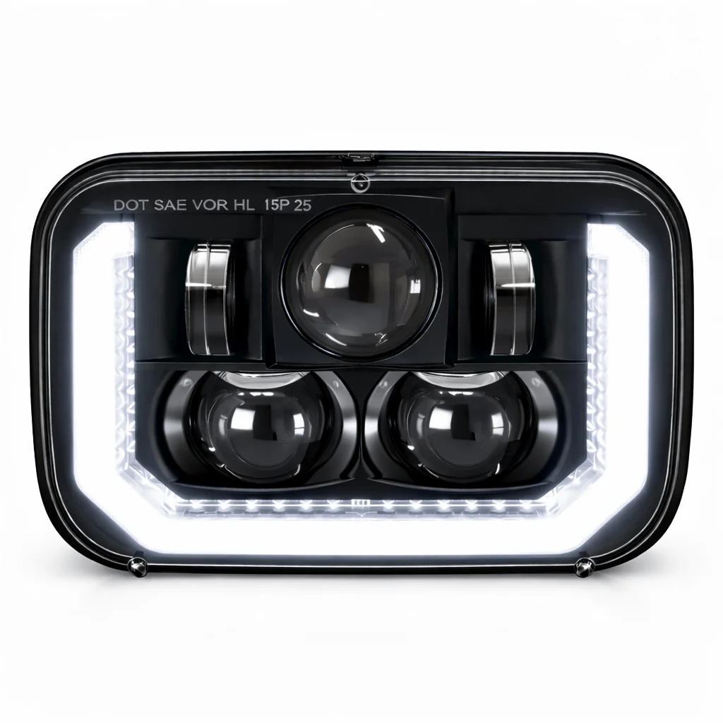 Eagle Lights ArcLine 5x7 LED Headlight Pair for Chevrolet, GMC, Ford Trucks and Vans - Replaces H6054 - Image 3