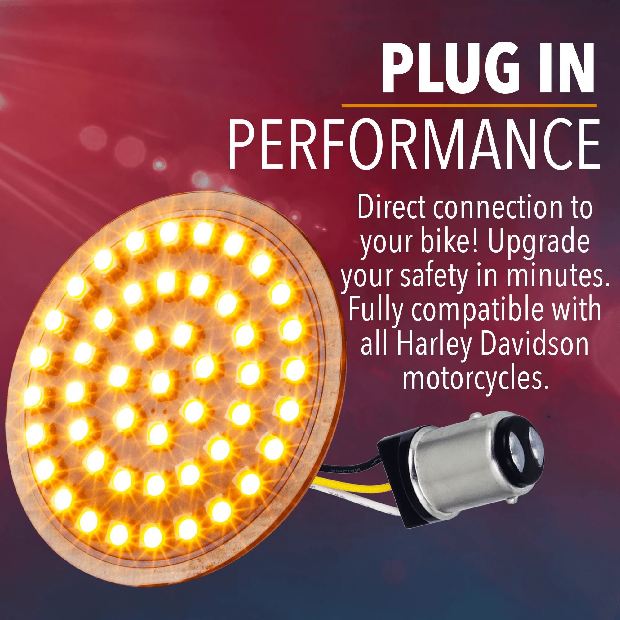 Eagle Lights LED Generation II Front and Halo Rear LED Turn Signals Kit for Harley-Davidson® Motorcycles - Front 1157 Base / Rear 1157 Base - Image 3