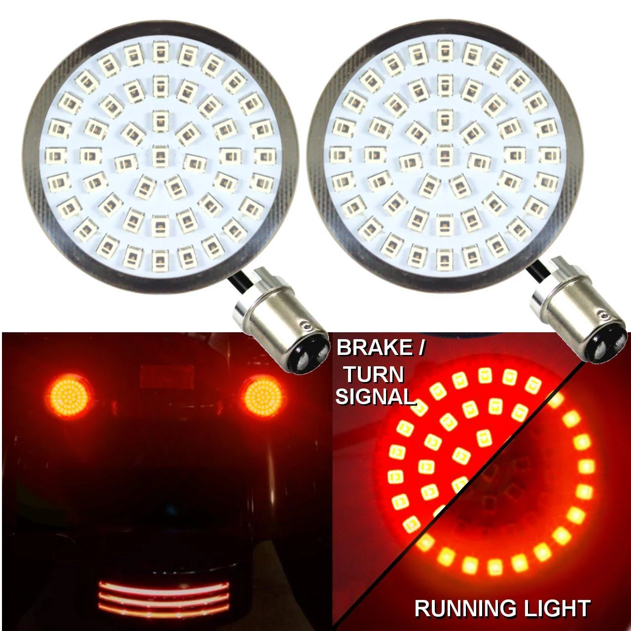 Eagle Lights LED Generation II Front and Halo Rear LED Turn Signals Kit for Harley-Davidson® Motorcycles - Front 1157 Base / Rear 1157 Base - Image 7