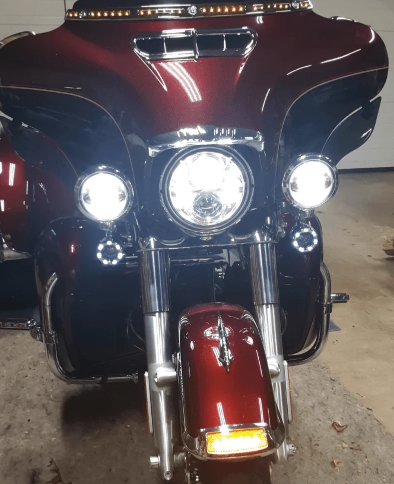 Eagle Lights 2” Infinity Beam Front and Rear (1156) LED Turn Signal Kit w/ Running LED Light Ring Covers for Harley-Davidson® Motorcycles - Image 5