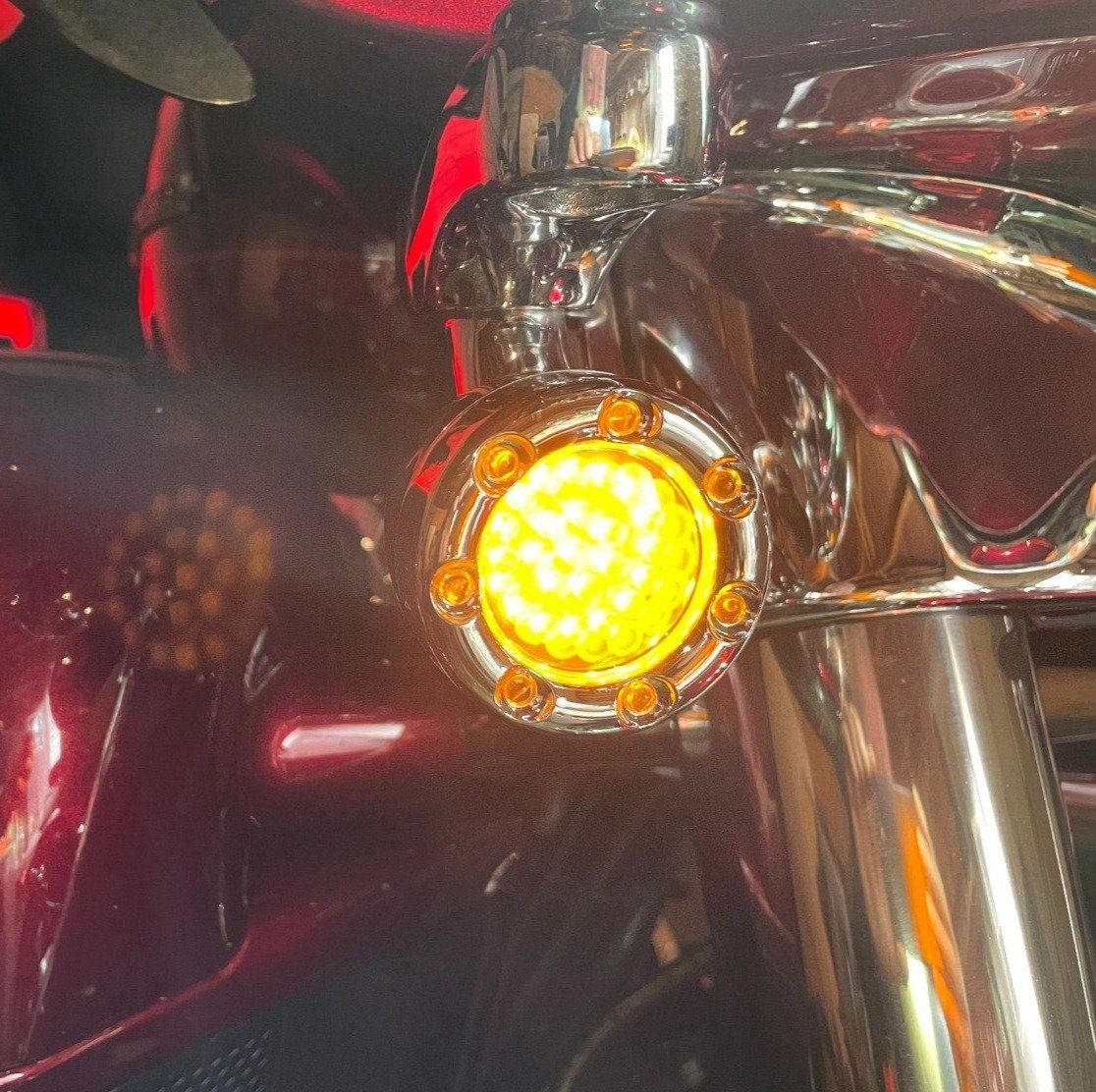 Eagle Lights 2” Infinity Beam Front and Rear (1156) LED Turn Signal Kit w/ Running LED Light Ring Covers for Harley-Davidson® Motorcycles - Image 8