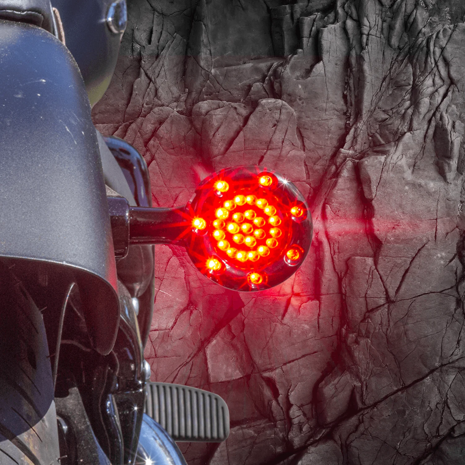 Eagle Lights 2” Infinity Beam Front and Rear (1157) LED Turn Signal Kit w/ Running LED Light Ring Covers for Harley-Davidson® Motorcycles - Image 11