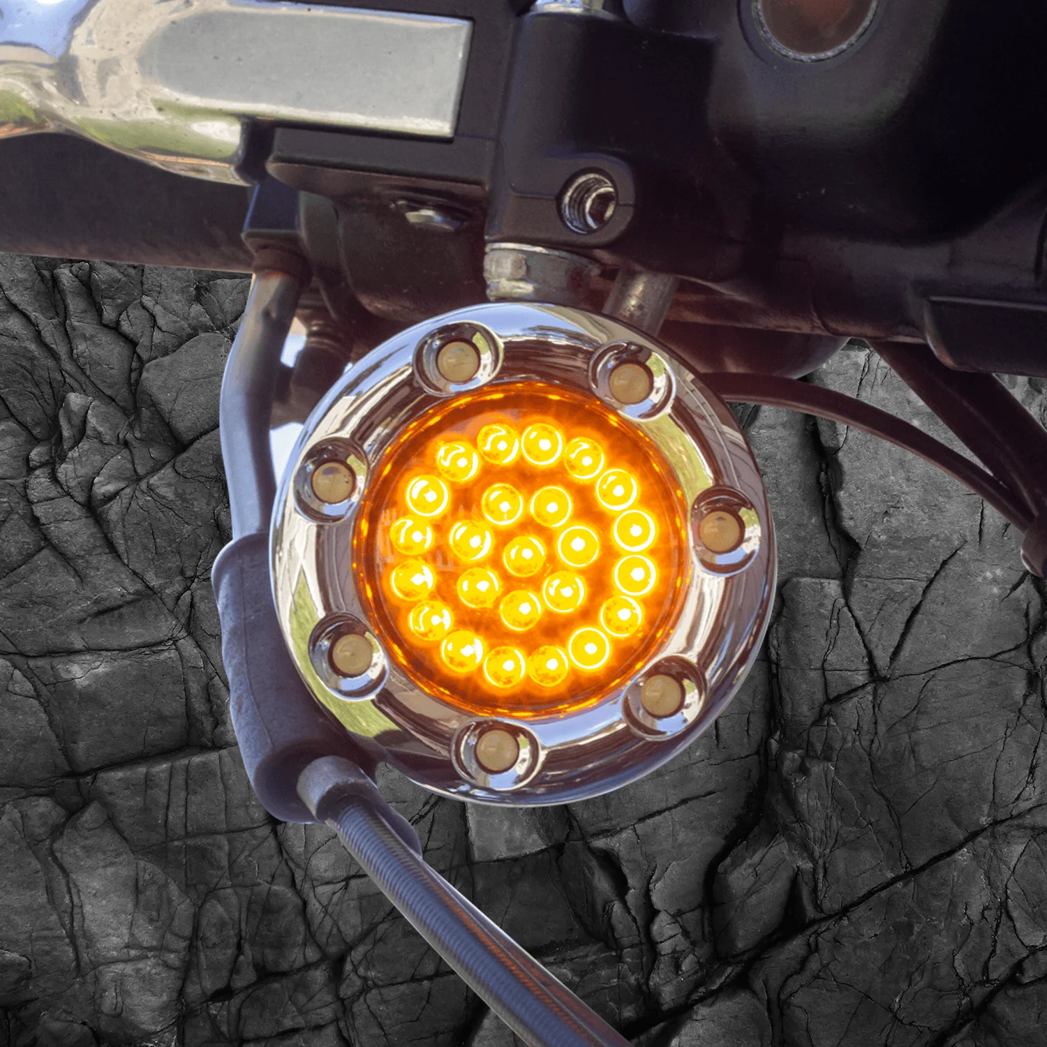 Eagle Lights 2” Infinity Beam Front and Rear (1157) LED Turn Signal Kit w/ Running LED Light Ring Covers for Harley-Davidson® Motorcycles - Image 15