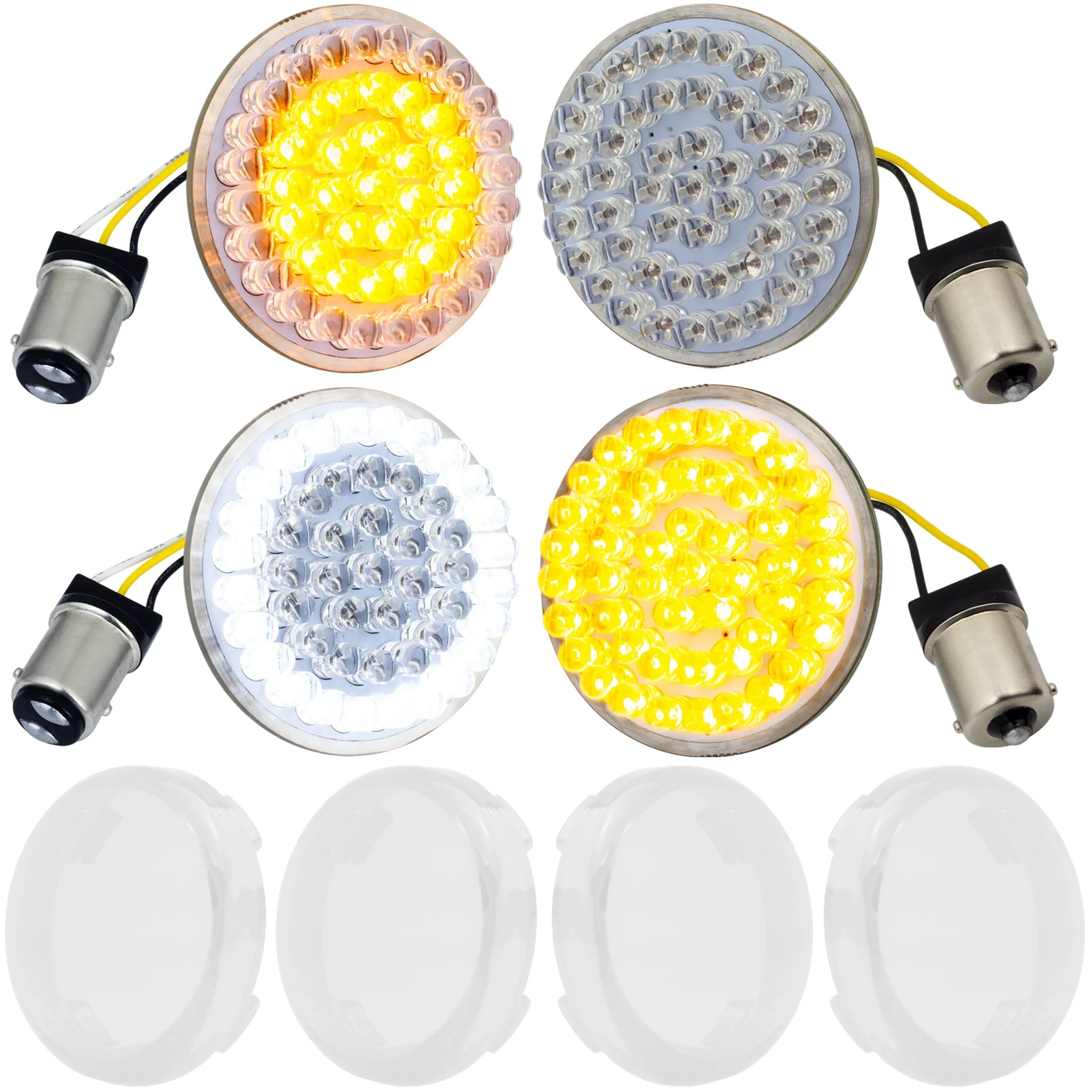 Eagle Lights 2” LED Turn Signal and Running Light Kit for Harley-Davidson® Motorcycles - Generation I / 1157 Front / 1156 Amber Rear - Image 11