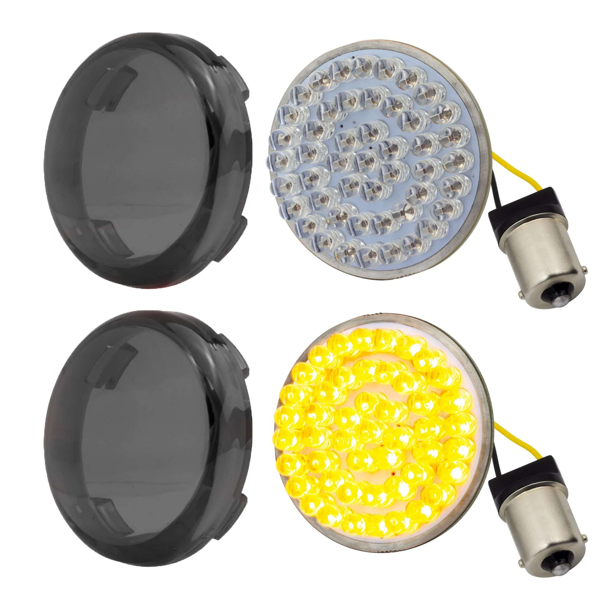 Eagle Lights 2" Rear LED Turn Signals for Harley-Davidson Motorcycles- Generation I / 1156 Base / Amber - Image 11