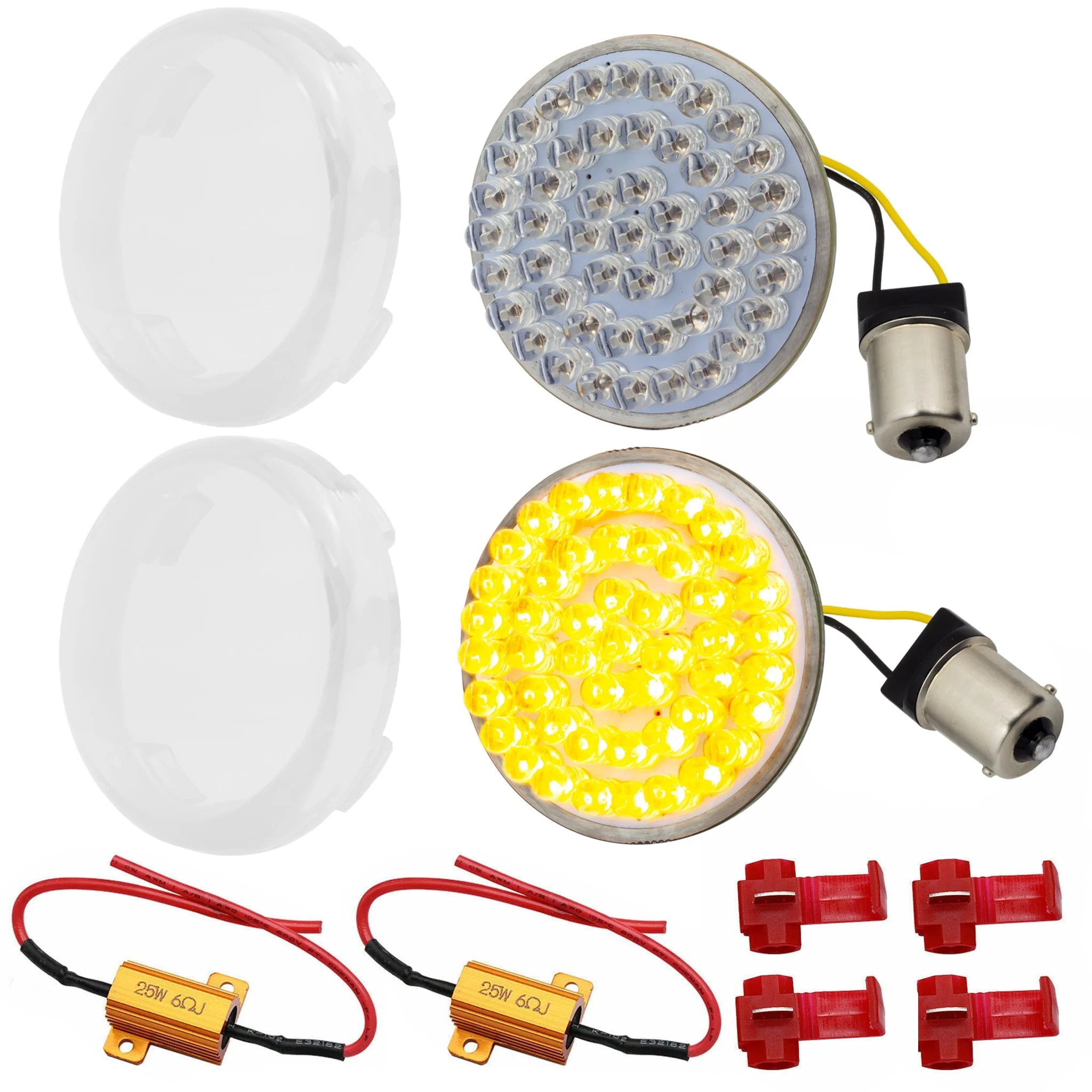 Eagle Lights 2" Rear LED Turn Signals for Harley-Davidson Motorcycles- Generation I / 1156 Base / Amber - Image 12