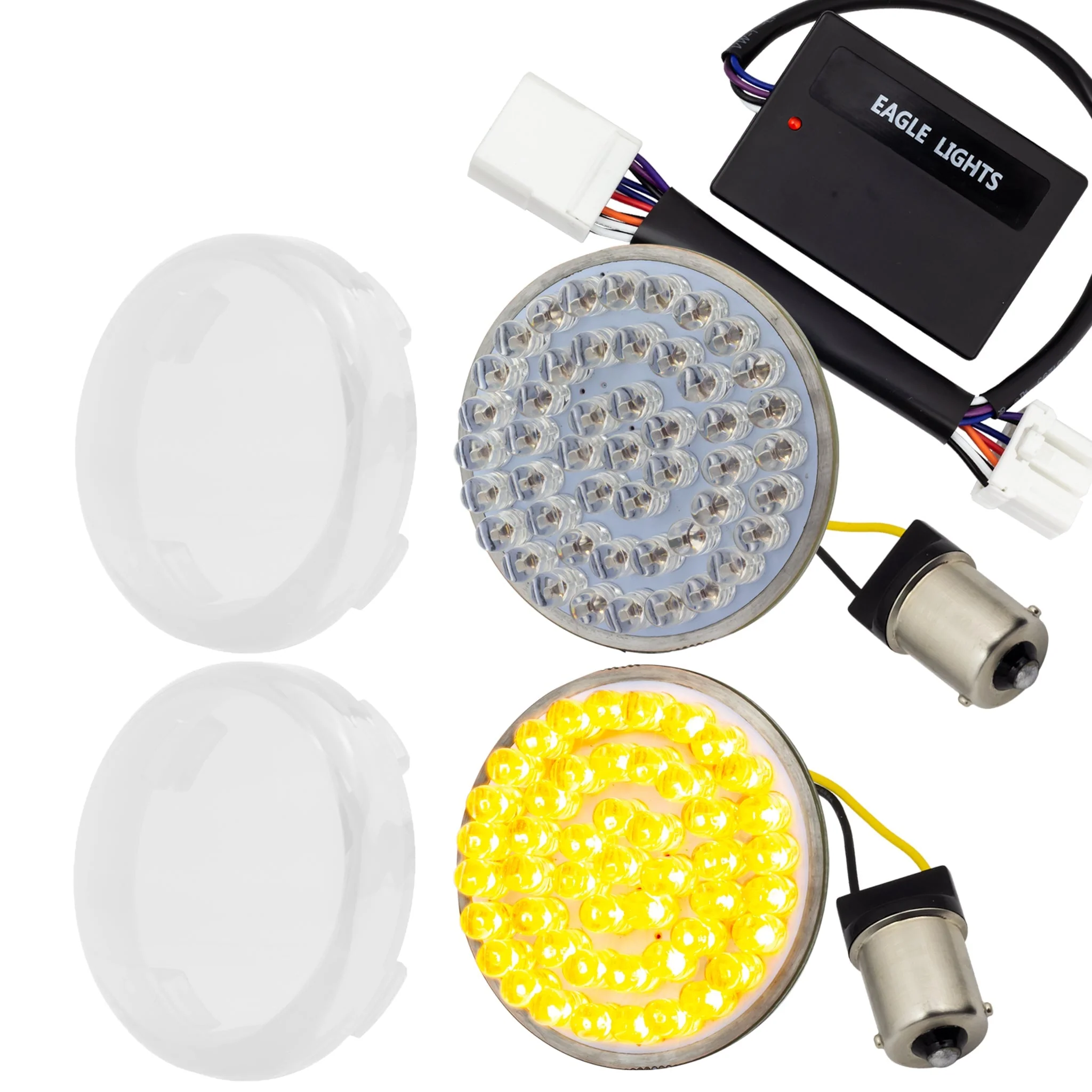 Eagle Lights 2" Rear LED Turn Signals for Harley-Davidson Motorcycles- Generation I / 1156 Base / Amber - Image 17