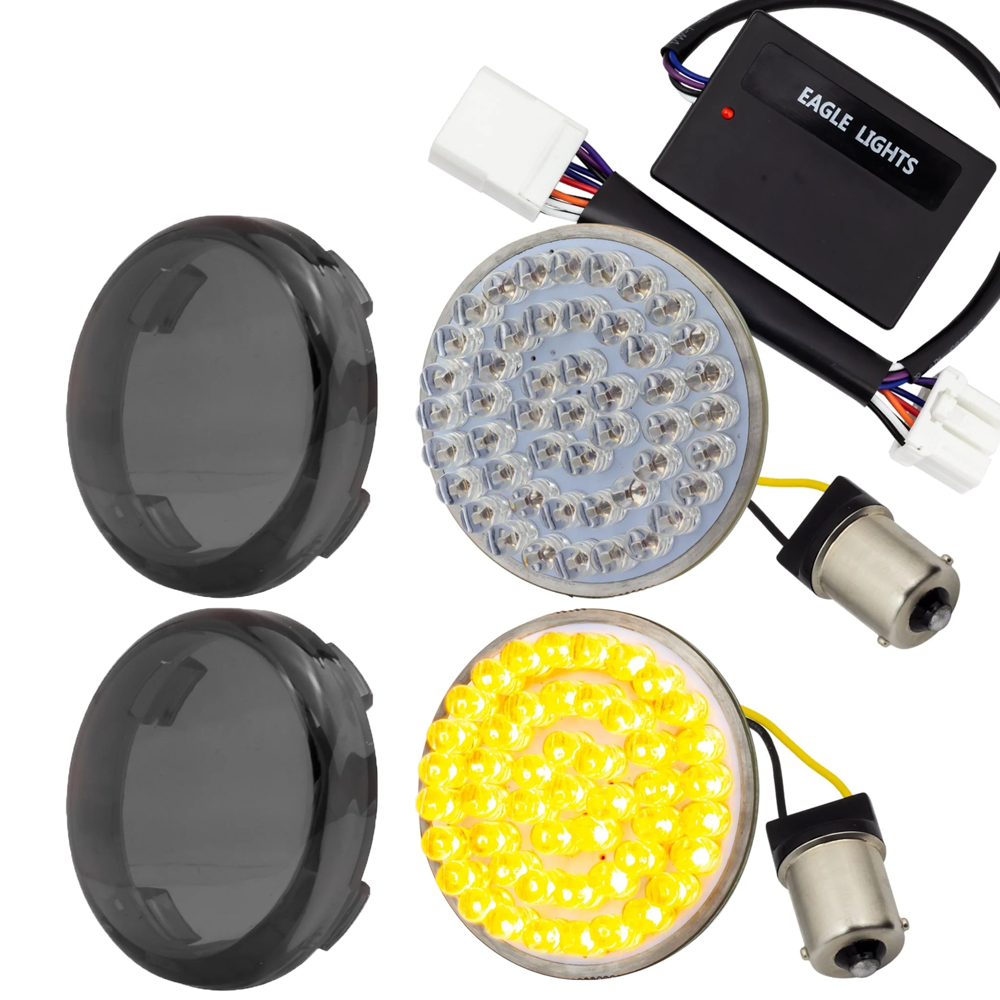 Eagle Lights 2" Rear LED Turn Signals for Harley-Davidson Motorcycles- Generation I / 1156 Base / Amber - Image 18