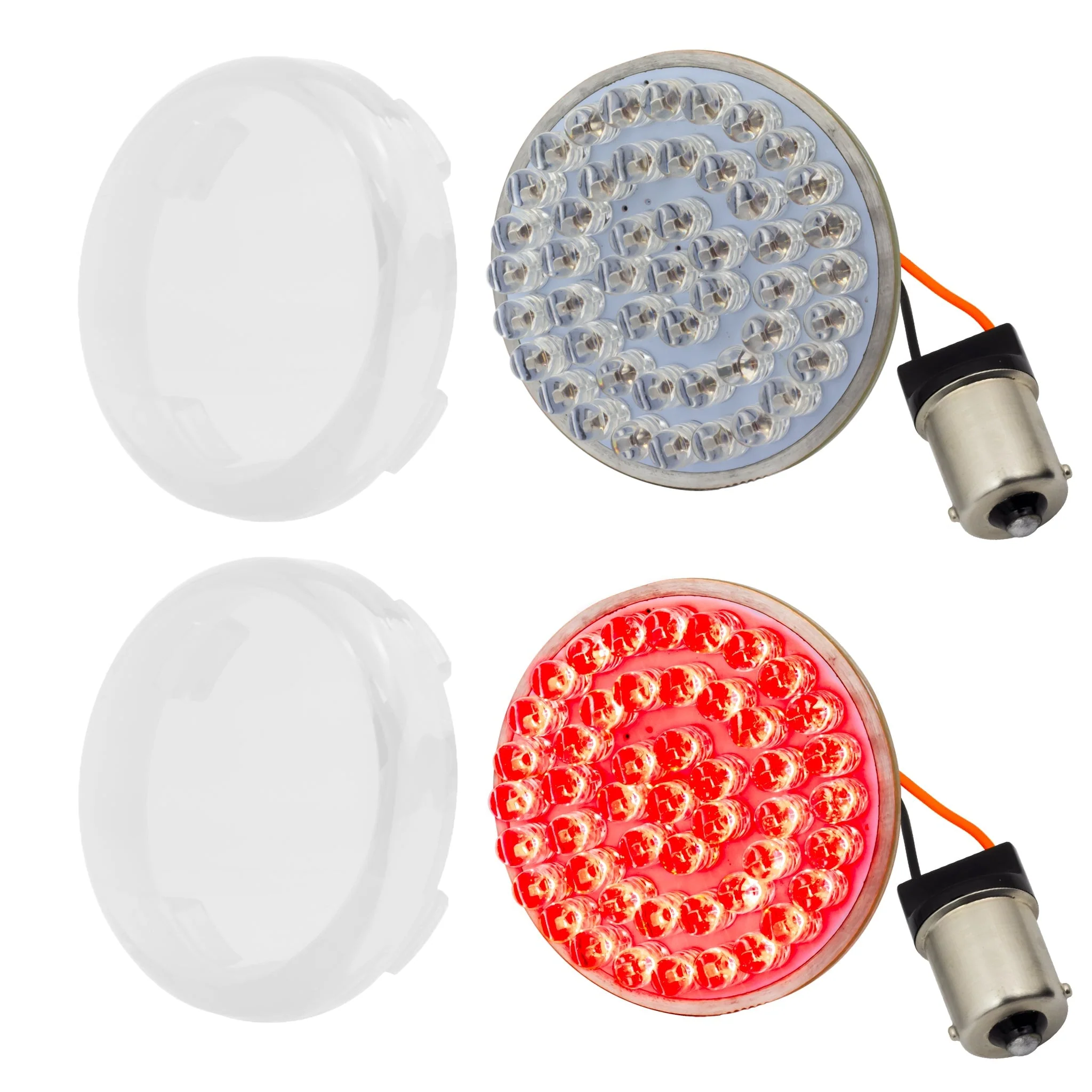 Eagle Lights 2" Rear LED Turn Signals for Harley-Davidson Motorcycles- Generation I / 1156 Base / Red - Image 14