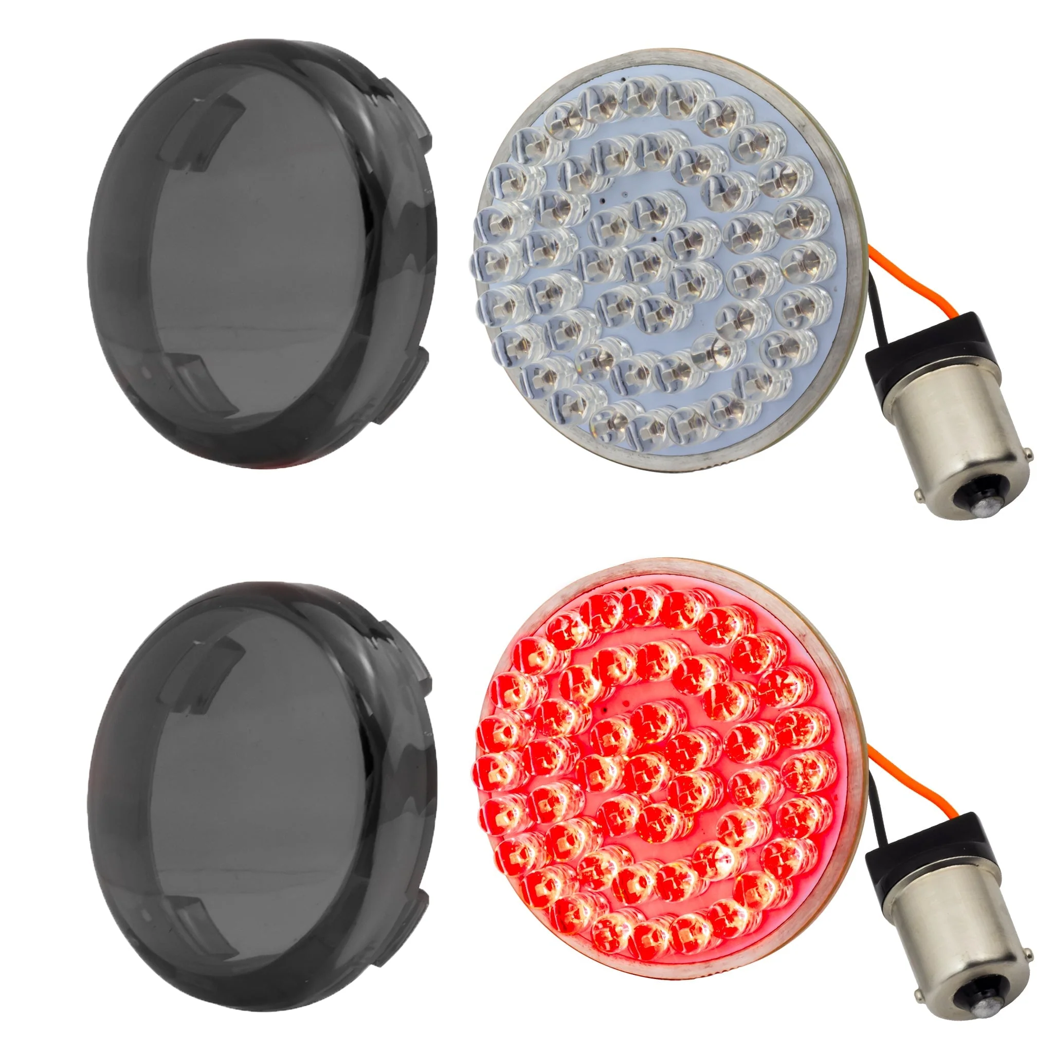 Eagle Lights 2" Rear LED Turn Signals for Harley-Davidson Motorcycles- Generation I / 1156 Base / Red - Image 15