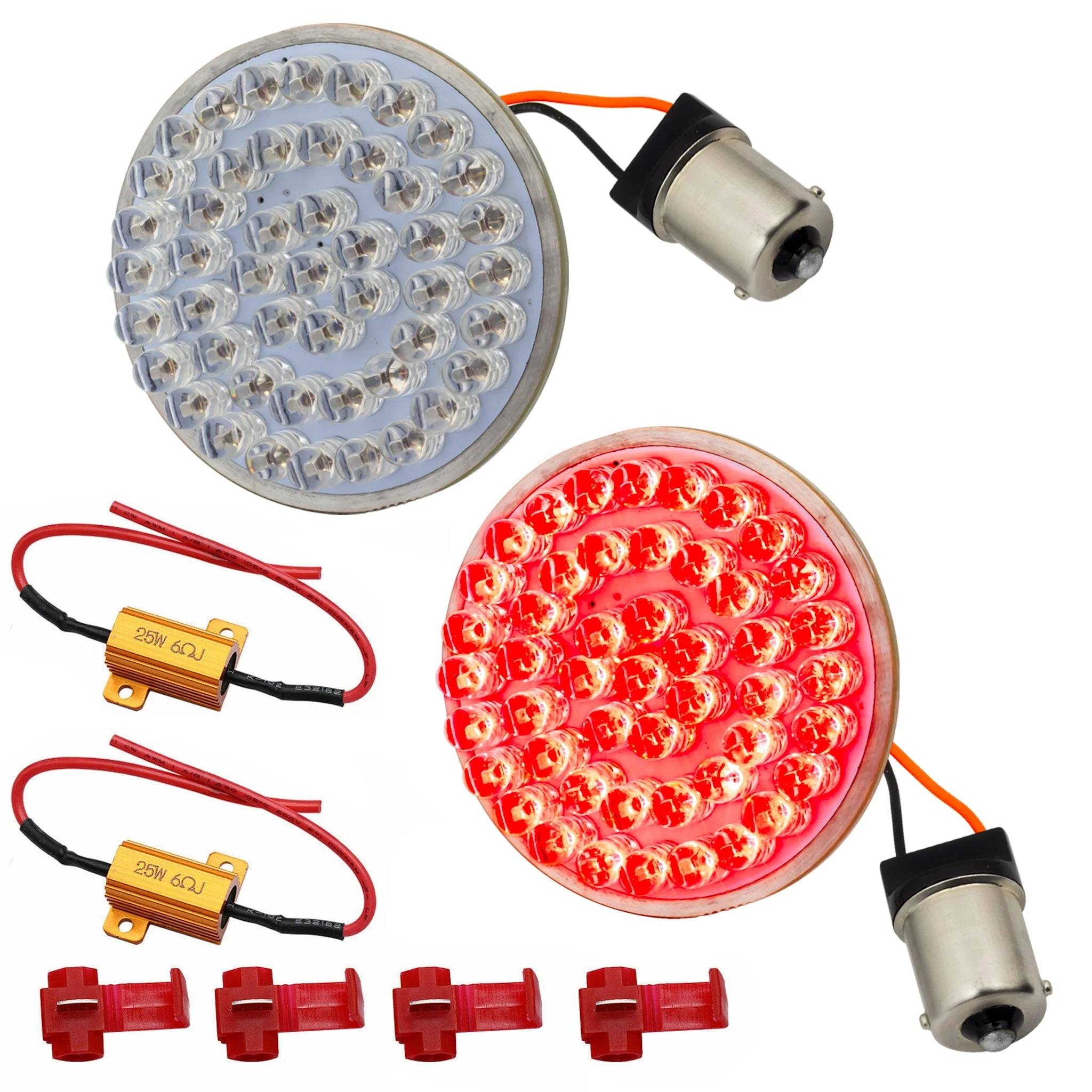 Eagle Lights 2" Rear LED Turn Signals for Harley-Davidson Motorcycles- Generation I / 1156 Base / Red - Image 20