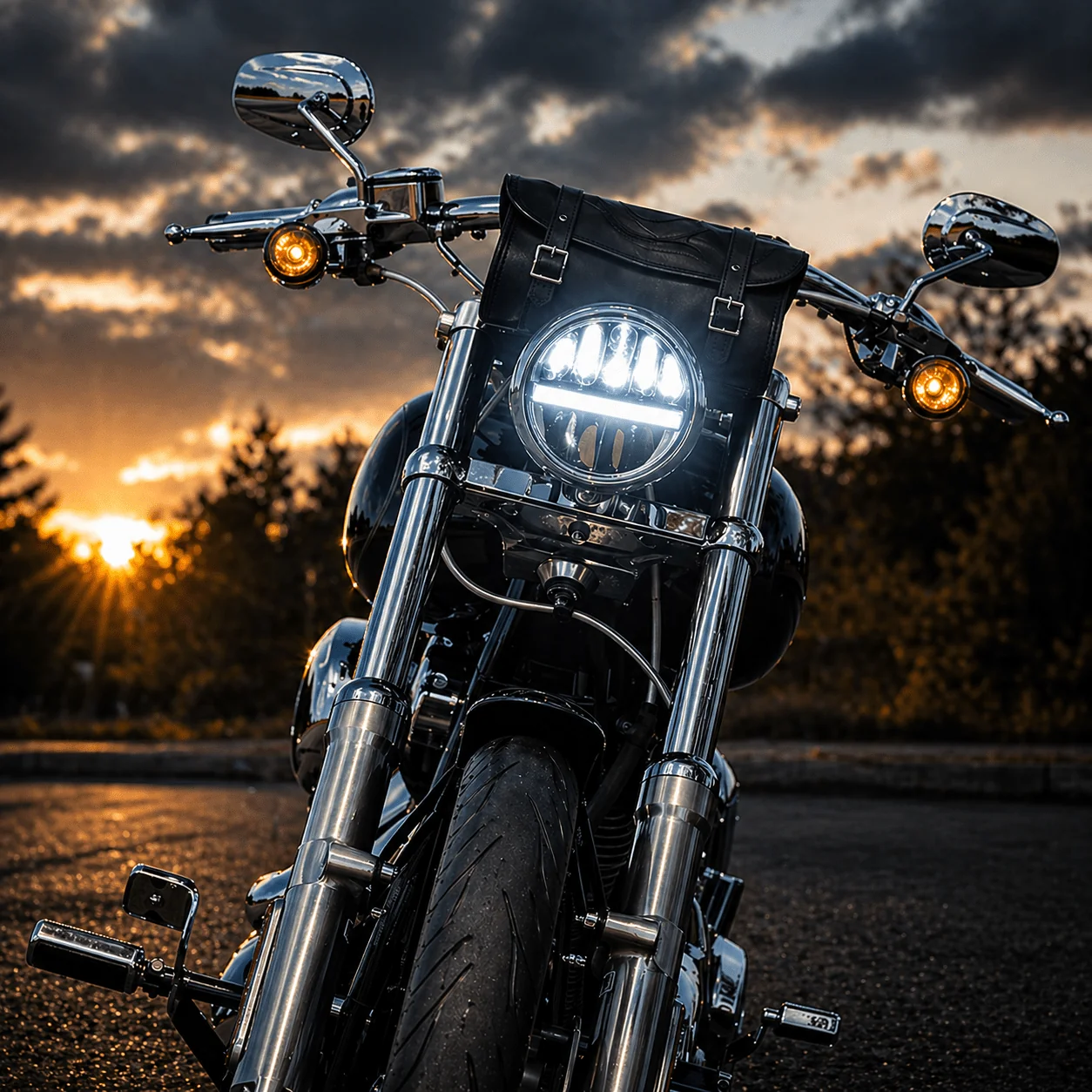 Eagle Lights 5 3/4" Complex Reflector LED Headlight for Harley-Davidson® and Indian Motorcycles - Image 3