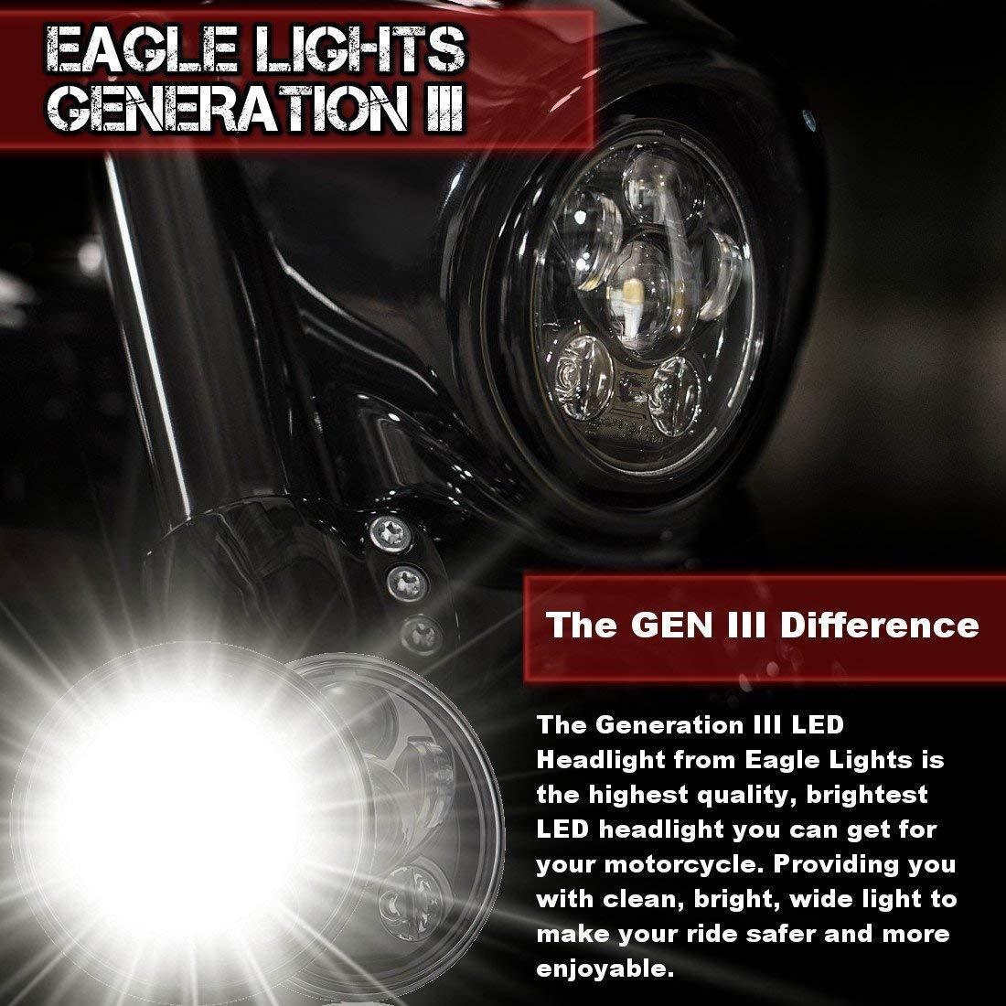 Eagle Lights 5 3/4" Generation III LED Projection Headlight for 2016+ Triumph Street Twin, Bobber and Scrambler 1200XE / XC - Image 8