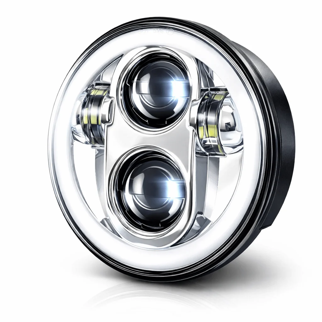 Eagle Lights 5 3/4" LED Headlight Kit with Halo Ring for Harley-Davidson® and Indian® Motorcycles - Generation II - Image 9