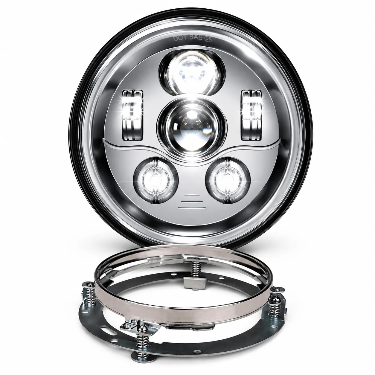 Eagle Lights 7" LED Motorcycle Headlight Kit Generation III / Chrome - Image 12
