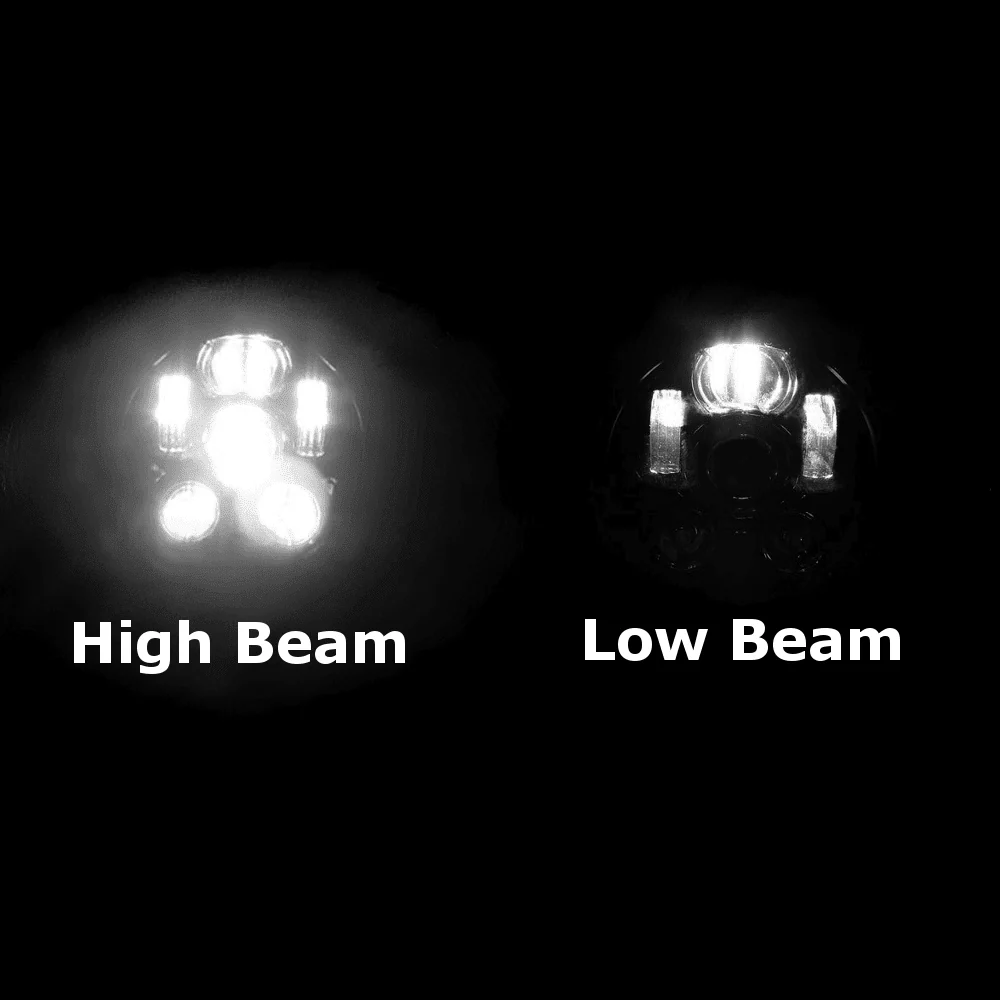 Eagle Lights 7" LED Headlight Kit for Harley Davidson and Indian Motorcycles - Generation III / Black - Image 9
