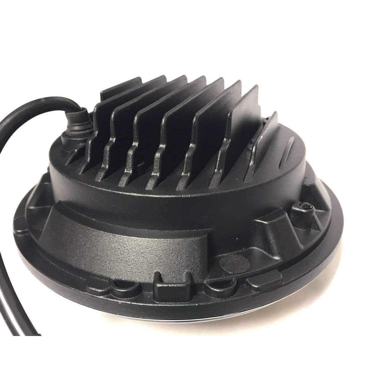 Eagle Lights 7" Round LED Projection Headlight Generation III- Black - Halo Ring - Jeep Wrangler - Image 6