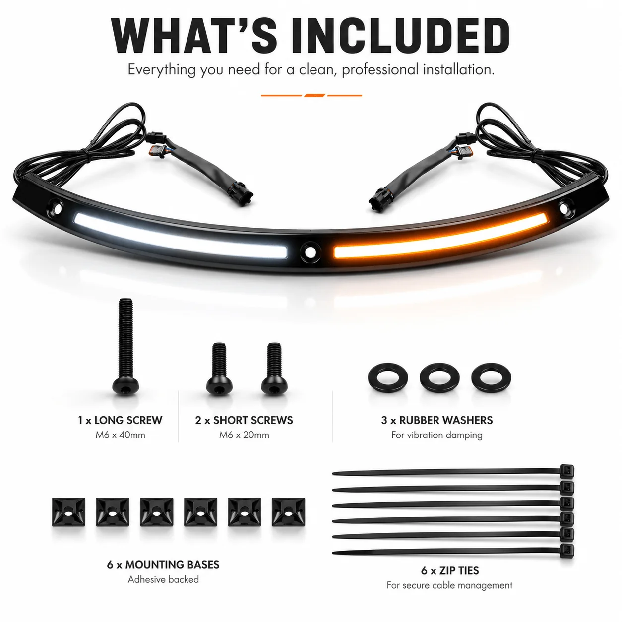Eagle Lights HALOS LED Windshield Trim – Black | Fits Harley-Davidson® Touring Models (2014–2025) - Image 3