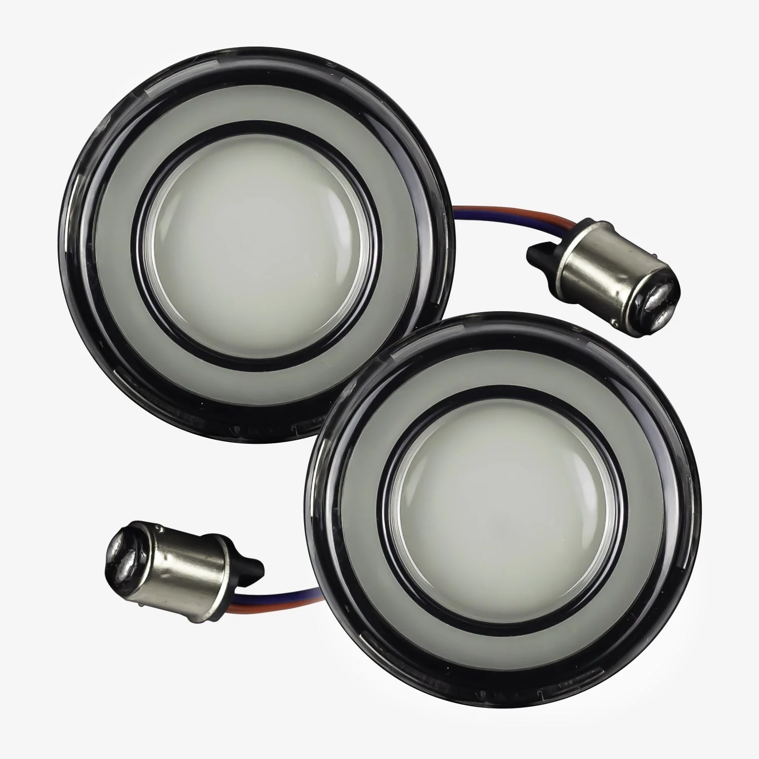 Eagle Lights HALOS 2" Front and Rear LED Turn Signals for Harley-Davidson® Motorcycles - Front (1157) / Rear (1156) - Image 6