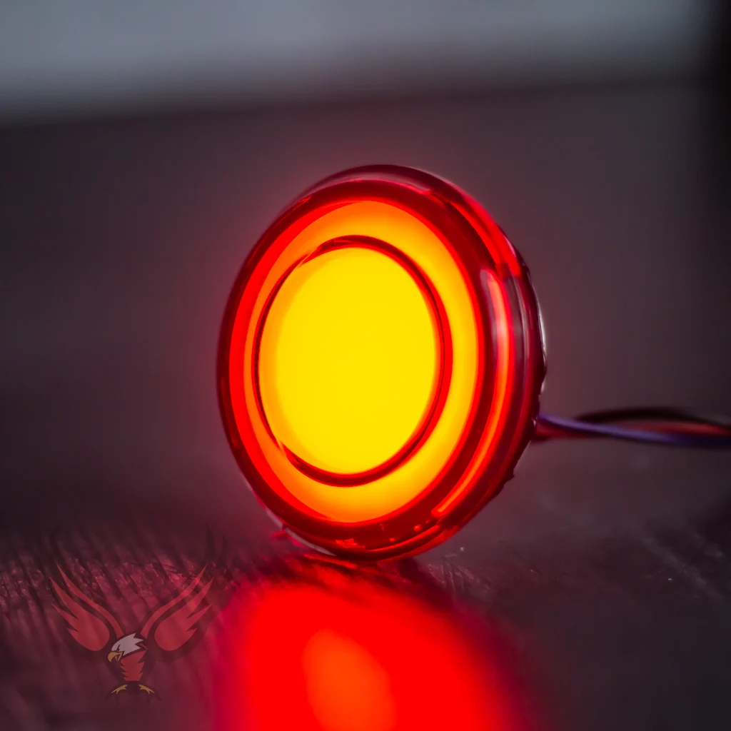Eagle Lights HALOS 2" Rear LED Turn Signals for Harley Davidson Motorcycles - 1156 Base / Red - Image 3