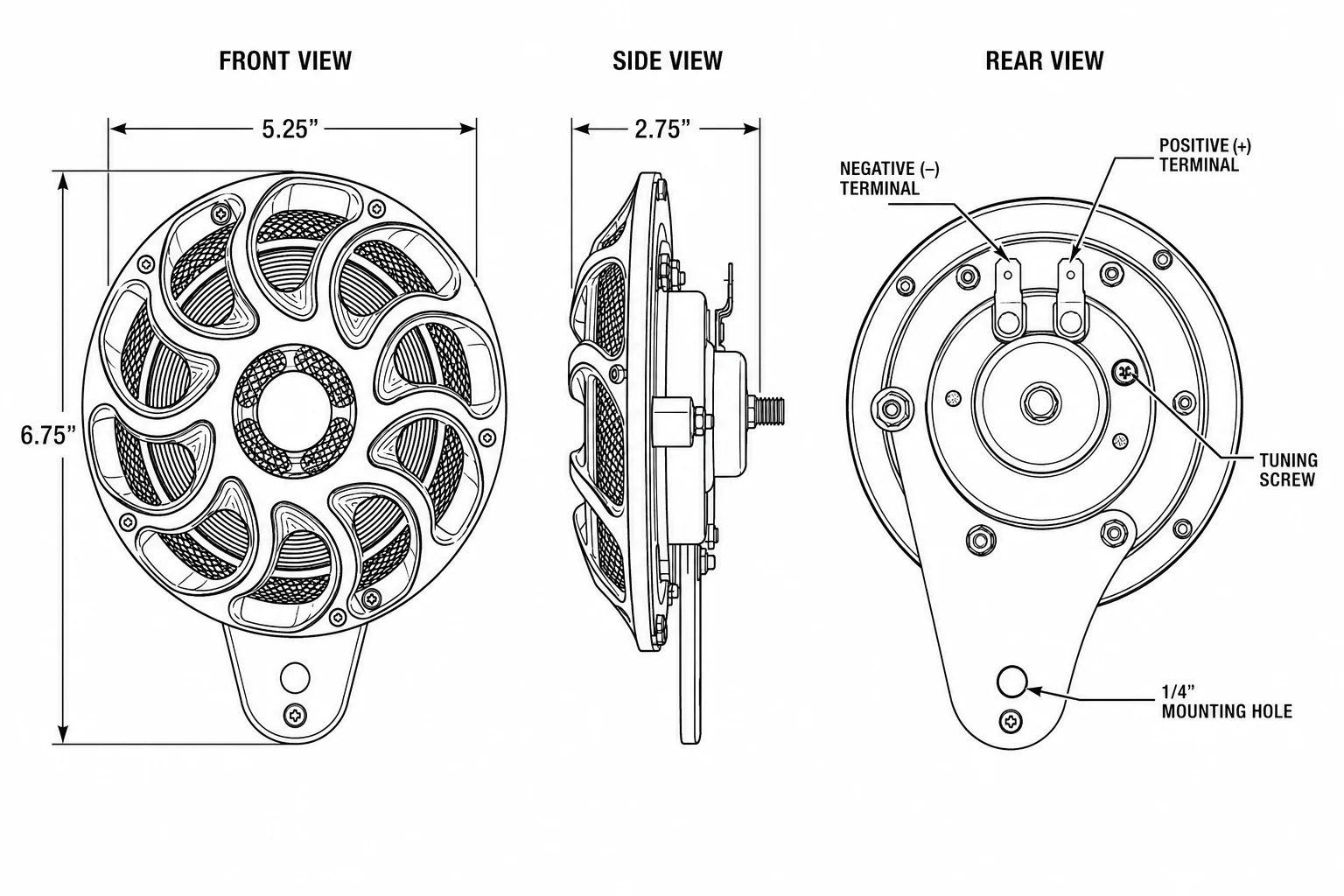 Eagle Lights SONICSHIELD Horn for Harley-Davidson® Models with Side Mount Horn - Image 16
