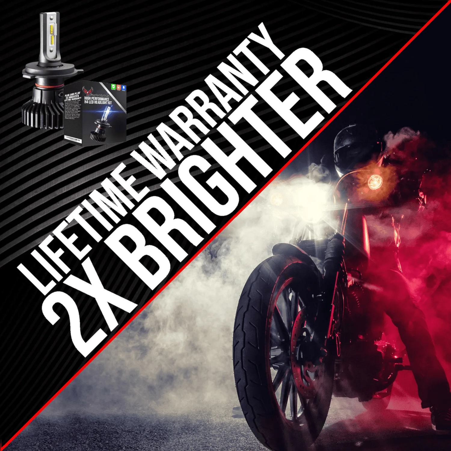 Eagle Lights Infinity Beam H11 LED Headlight Bulb for BMW Motorcycles - 2 Pack (High and Low Beam) - Image 4