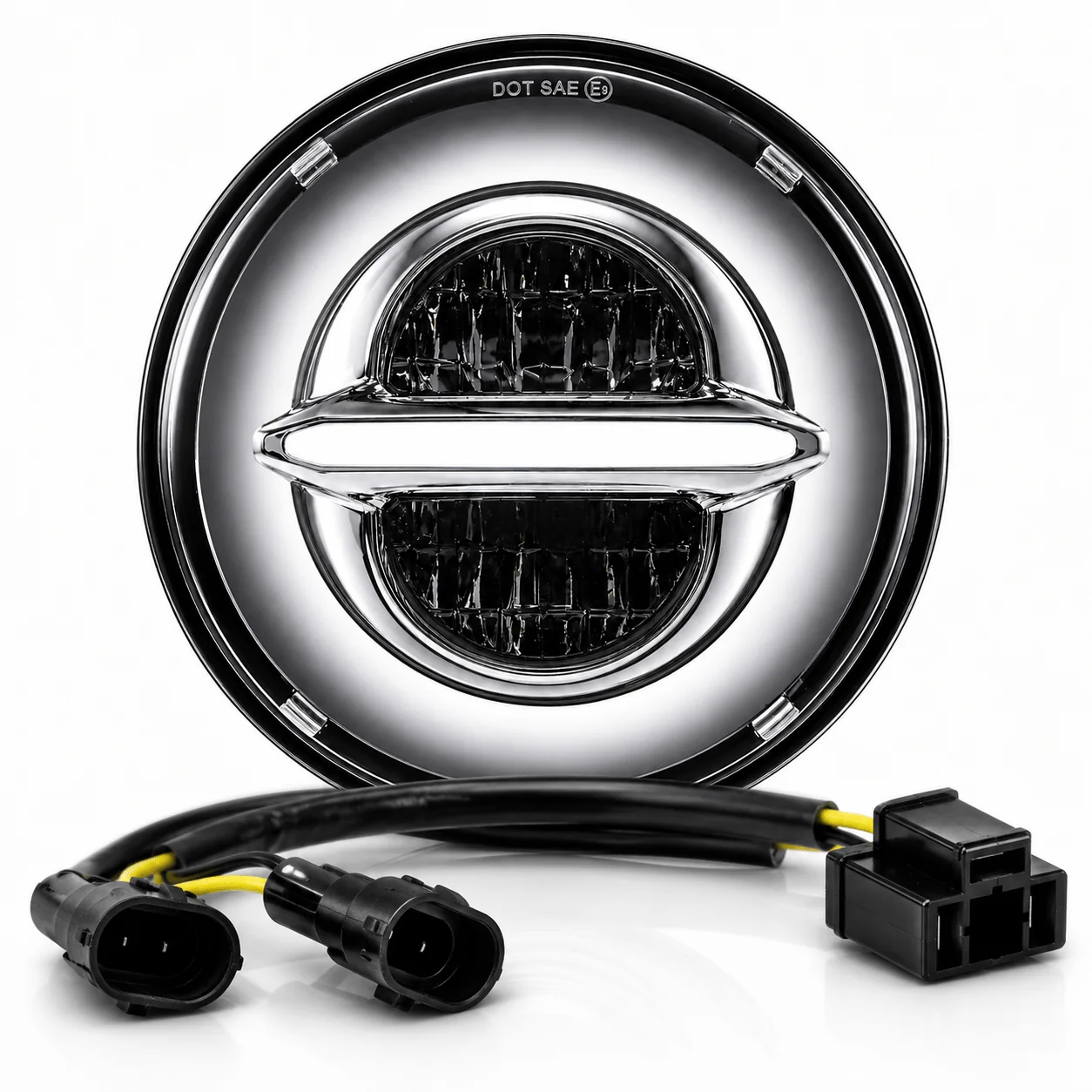 Eagle Lights Infinity Beam Series 7" Round LED Headlight for Harley-Davidson® and Indian® Motorcycles - Image 11