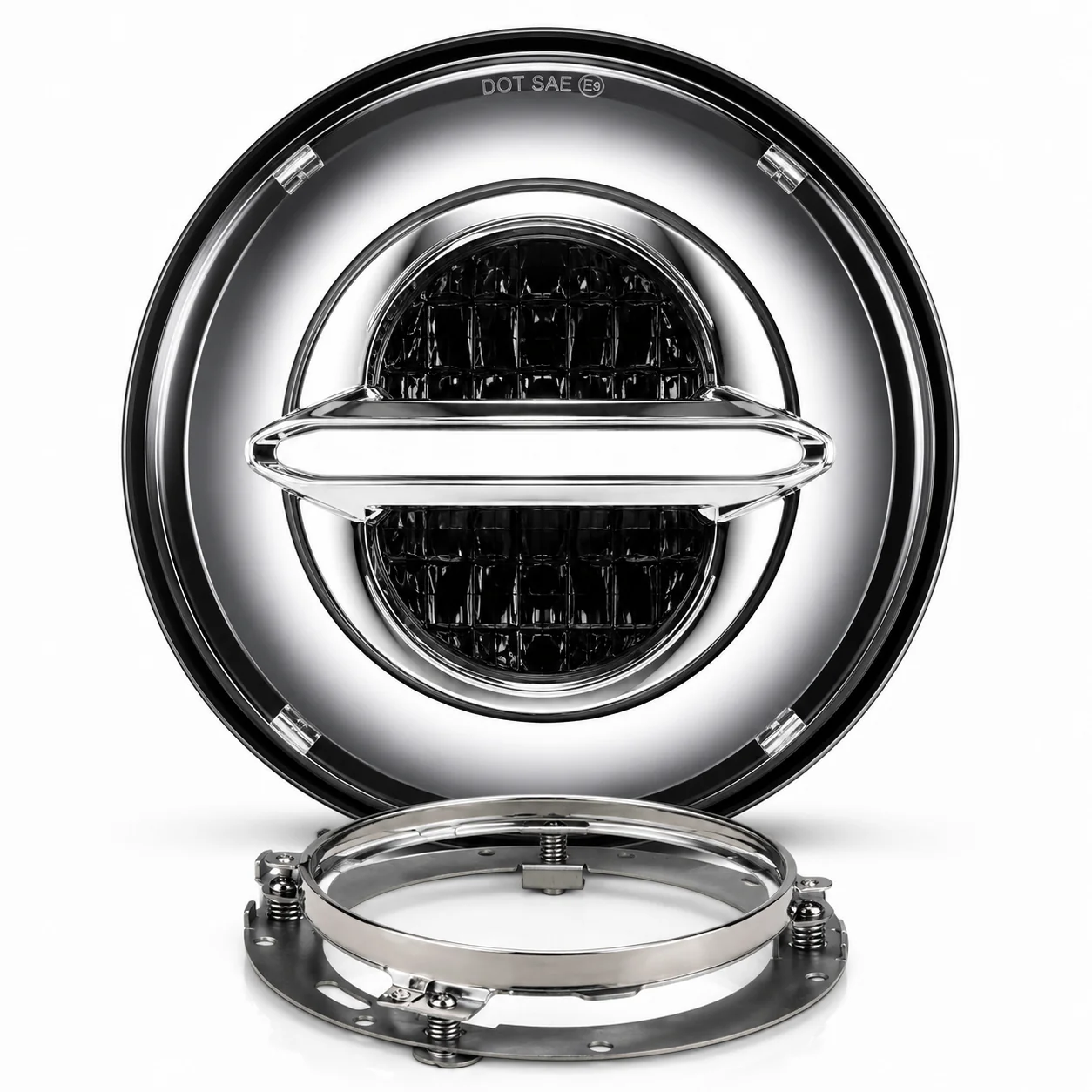 Eagle Lights Infinity Beam Series 7" Round LED Headlight for Harley-Davidson® and Indian® Motorcycles - Image 13