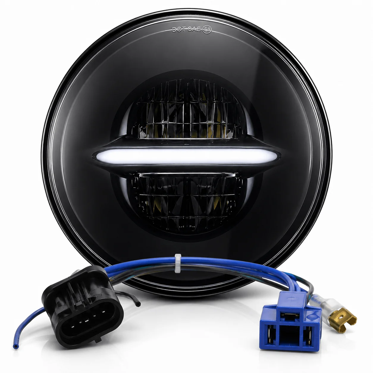 Eagle Lights Infinity Beam Series 7" Round LED Headlight for Harley-Davidson® and Indian® Motorcycles - Image 14