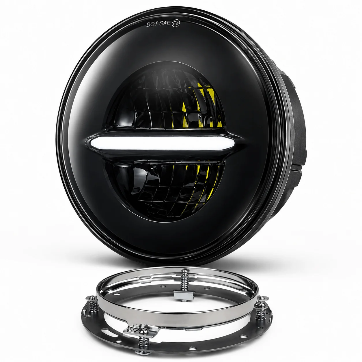 Eagle Lights Infinity Beam Series 7" Round LED Headlight for Harley-Davidson® and Indian® Motorcycles - Image 16