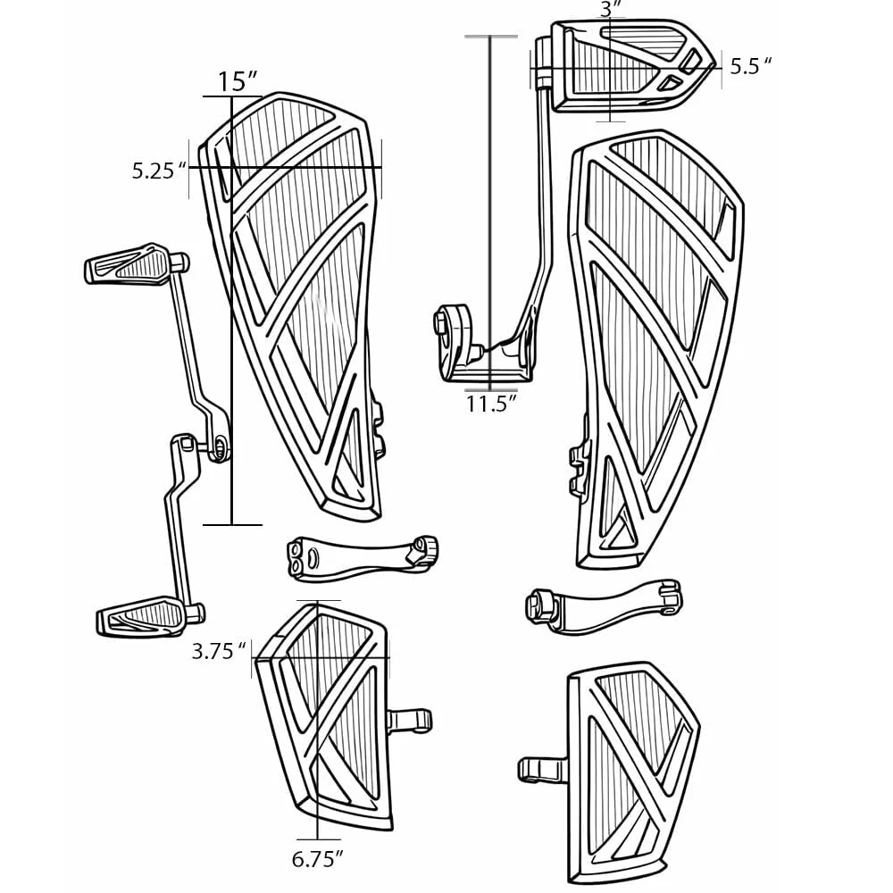 Eagle Lights IRONGRIP Floorboard Kit for 2008 - 2013 Harley-Davidson® Touring Models - Image 8
