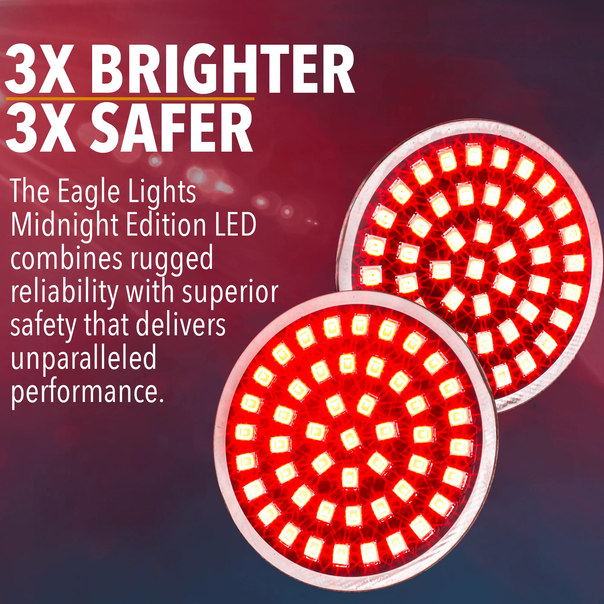 Eagle Lights Midnight Edition Front and Rear LED Turn Signals Kit for Harley-Davidson® Motorcycles - 1157 Front / 1156 Red Rear - Image 10