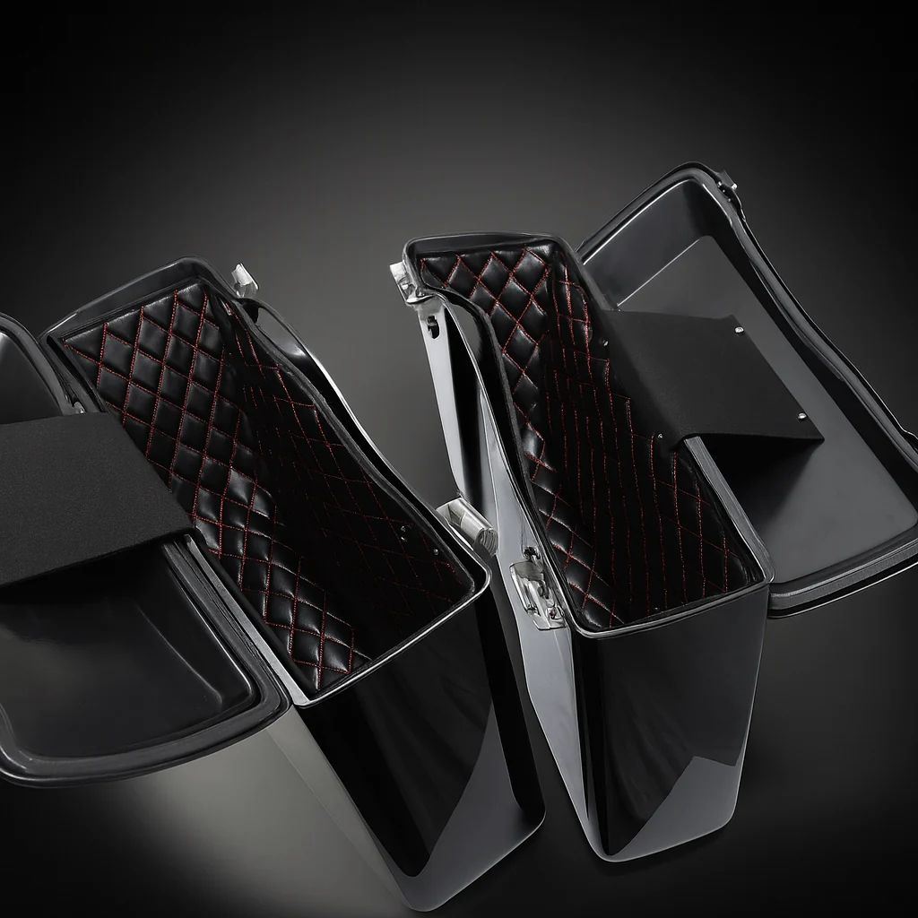 Eagle Lights Saddlebag Insert Liners with Red Stitching for 1994 - 2013 Harley Davidson OEM Saddlebags - Image 2