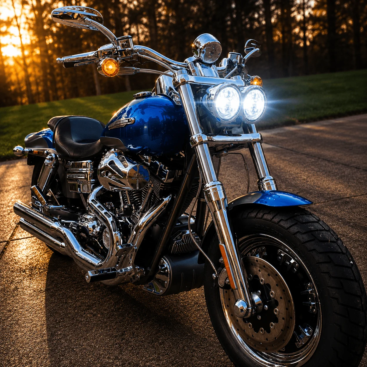 Eagle Lights Dual LED Headlight Kit for 2008 - 2017 Harley-Davidson® Fat Bob Models - Image 4