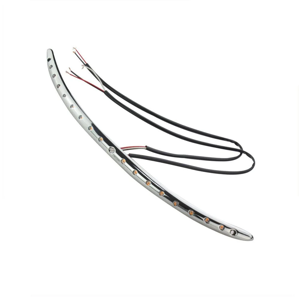 Eagle Lights Chrome Windshield Trim w/ Running Lights + Integrated Turn Signals - Harley-Davidson® Batwing Fairing 2014-2020 Street Glide Electra Glide - Image 3