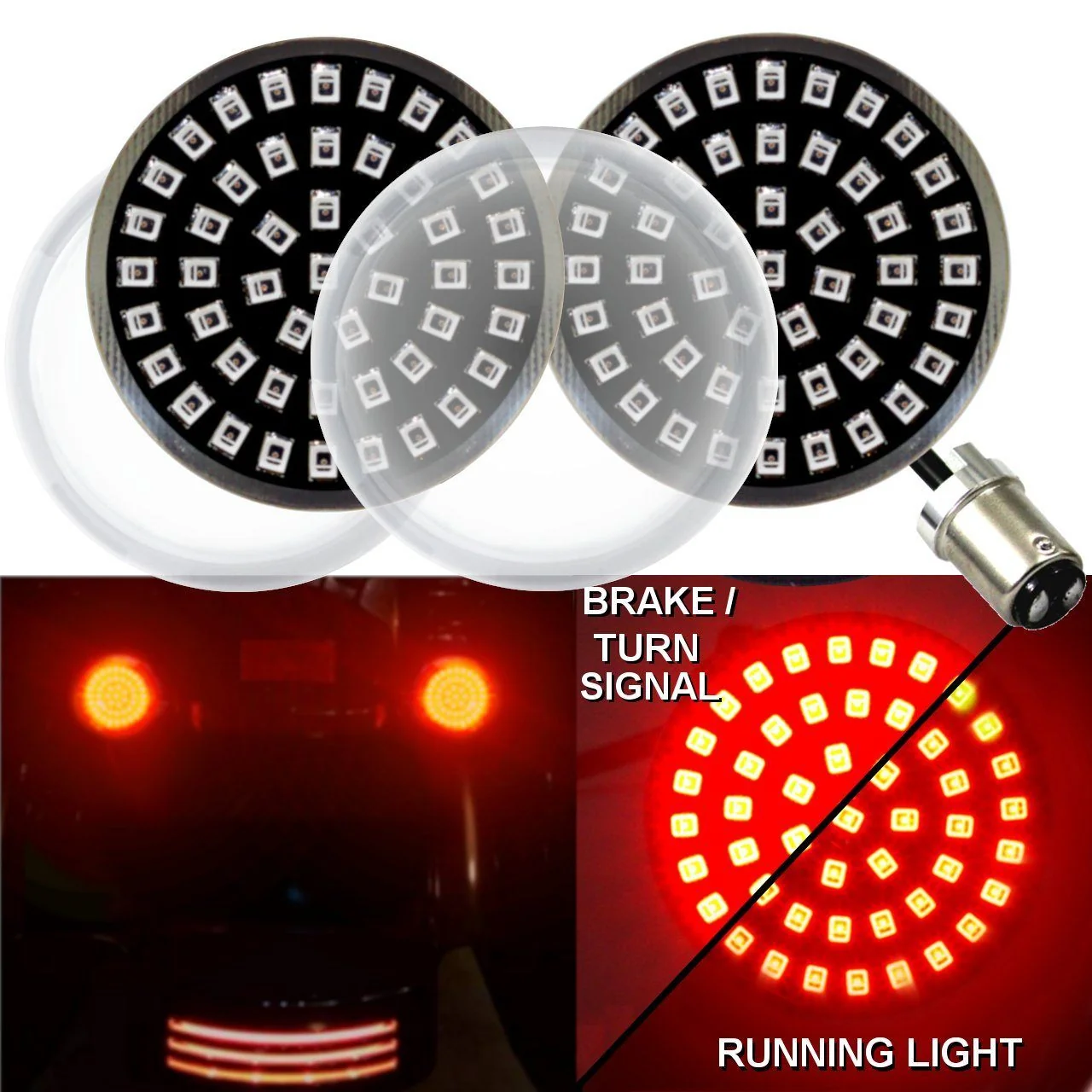 Eagle Lights Midnight Edition Rear LED Turn Signals, Running Lights and Brake Lights for Harley-Davidson® Motorcycle - Image 12