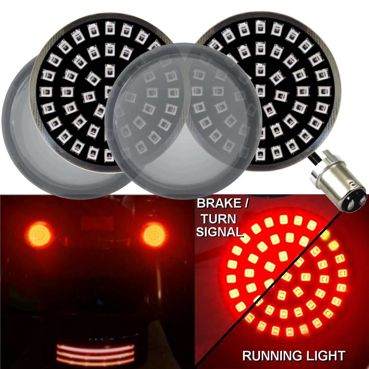Eagle Lights Midnight Edition Rear LED Turn Signals, Running Lights and Strobing Brake Lights for Harley-Davidson® Motorcycle - Image 15